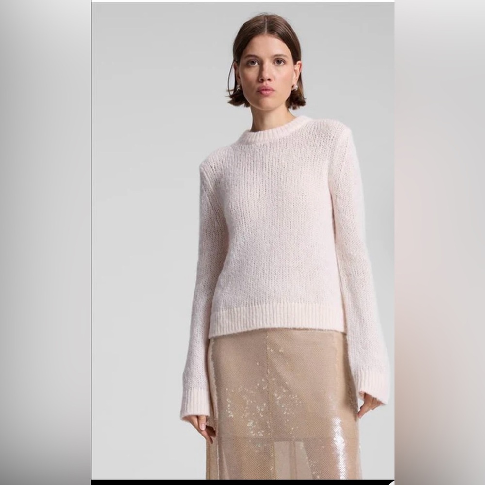 A.L.C. Bowie Sheer Alpaca Crewneck Sweater